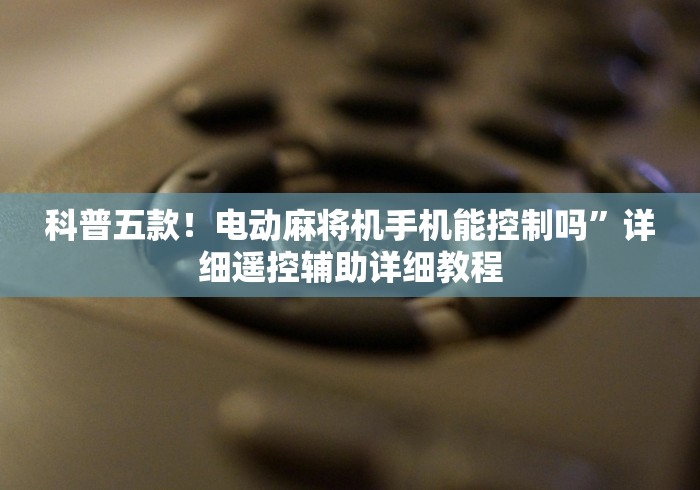 [分析]“家里麻将机遥控器”(详细透视教程)