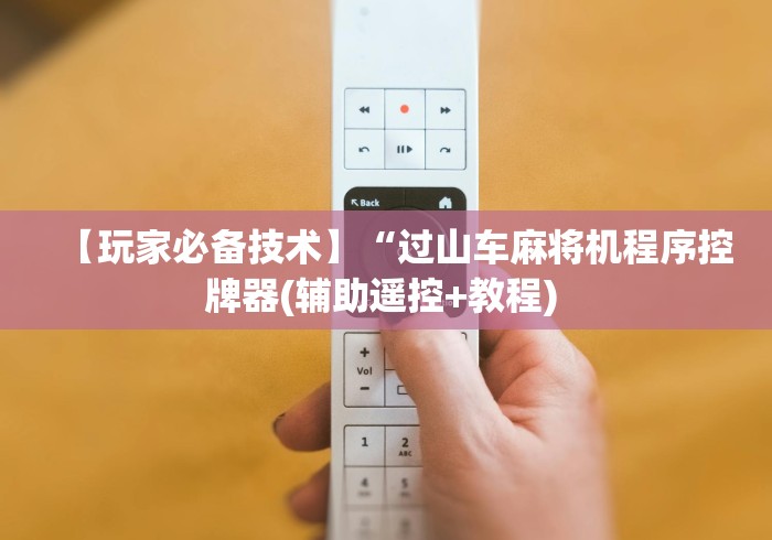 【玩家必备技术】“过山车麻将机程序控牌器(辅助遥控+教程) 