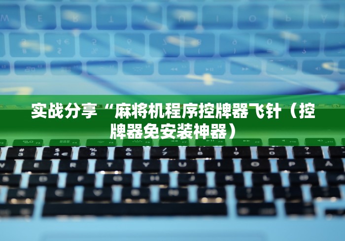 实战分享“麻将机程序控牌器飞针(控牌器免安装神器) 实战分享“麻将机程序控牌器飞针(控牌器免安装神器)