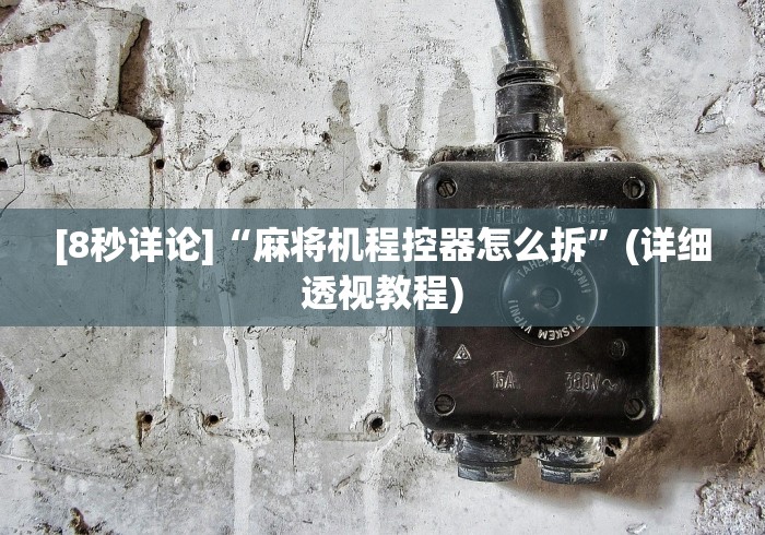 [8秒详论]“麻将机程控器怎么拆”(详细透视教程)