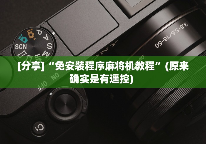 [分享]“免安装程序麻将机教程”(原来确实是有遥控) 