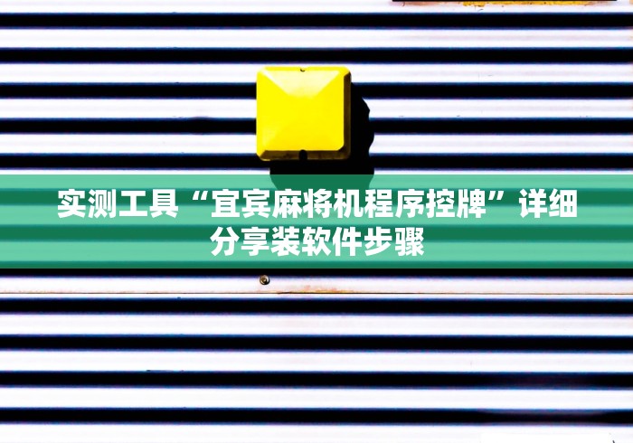 实测工具“宜宾麻将机程序控牌”详细分享装软件步骤 实测工具“宜宾麻将机程序控牌”详细分享装软件步骤
