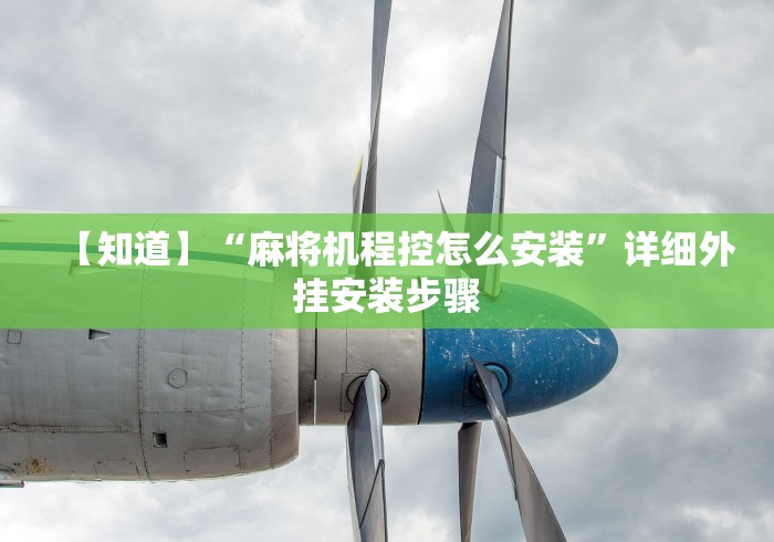 【知道】“麻将机程控怎么安装”详细外挂安装步骤