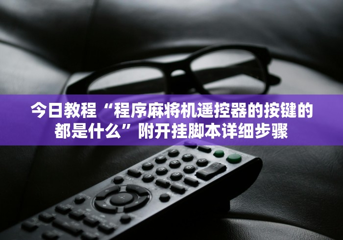 今日教程“程序麻将机遥控器的按键的都是什么”附开挂脚本详细步骤