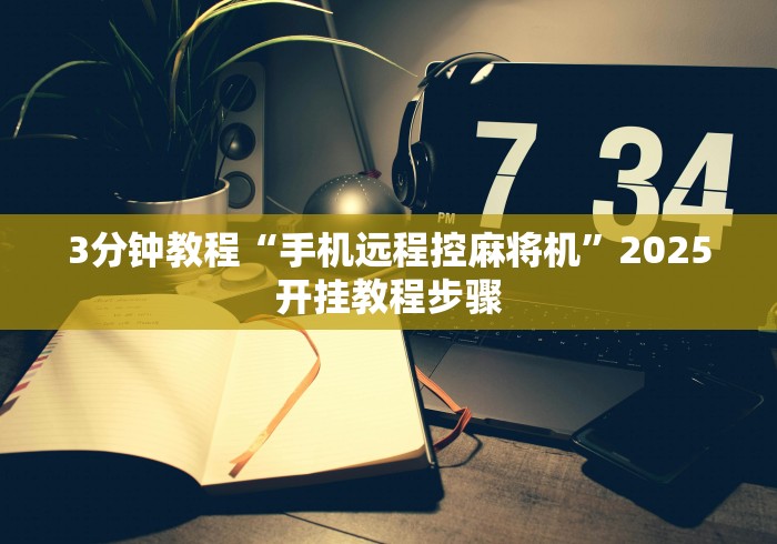 3分钟教程“手机远程控麻将机”2025开挂教程步骤