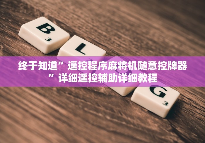 终于知道”遥控程序麻将机随意控牌器”详细遥控辅助详细教程 终于知道”遥控程序麻将机随意控牌器”详细遥控辅助详细教程