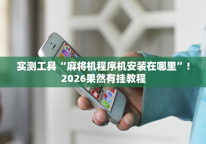 实测工具“麻将机程序机安装在哪里”!2026果然有挂教程 实测工具“麻将机程序机安装在哪里”!2026果然有挂教程
