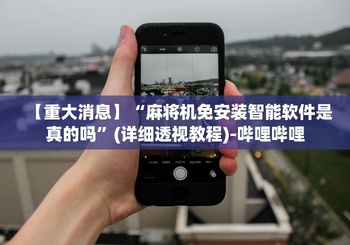 【重大消息】“麻将机免安装智能软件是真的吗”(详细透视教程)-哔哩哔哩