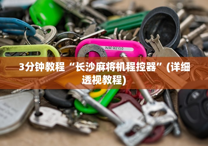 3分钟教程“长沙麻将机程控器”(详细透视教程)