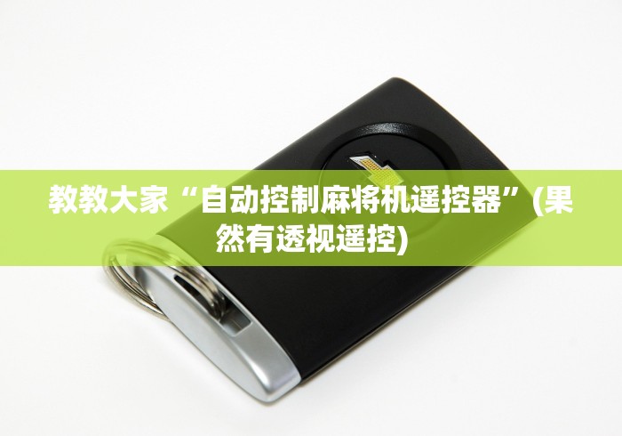 教教大家“自动控制麻将机遥控器”(果然有透视遥控) 教教大家“自动控制麻将机遥控器”(果然有透视遥控)