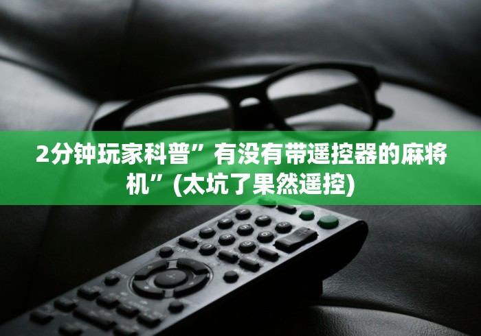 实测分享“麻将机装程控器拿好牌”(详细透视教程)-哔哩哔哩