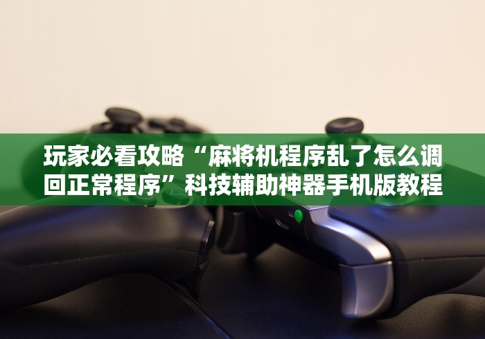 玩家必看攻略“麻将机程序乱了怎么调回正常程序”科技辅助神器手机版教程