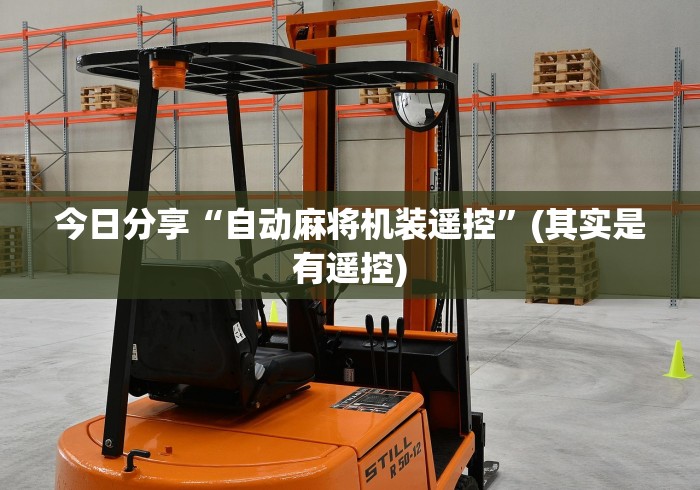今日分享“自动麻将机装遥控”(其实是有遥控)