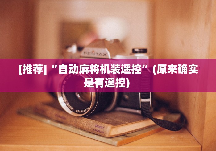 [推荐]“自动麻将机装遥控”(原来确实是有遥控) 