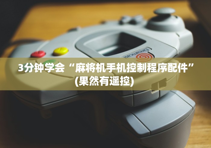 3分钟学会“麻将机手机控制程序配件”(果然有遥控) 