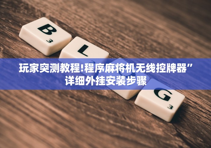 玩家突测教程!程序麻将机无线控牌器”详细外挂安装步骤
