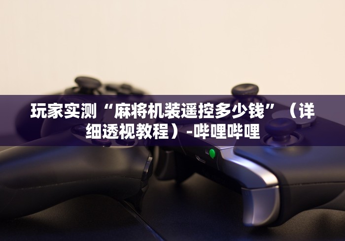 玩家实测“麻将机装遥控多少钱”（详细透视教程）-哔哩哔哩