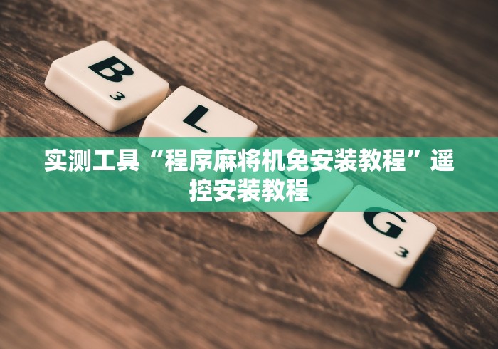 实测工具“程序麻将机免安装教程”遥控安装教程