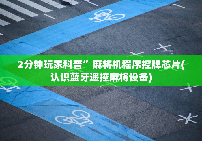 2分钟玩家科普”麻将机程序控牌芯片(认识蓝牙遥控麻将设备)