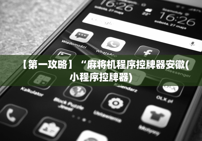 【第一攻略】“麻将机程序控牌器安徽(小程序控牌器) 【第一攻略】“麻将机程序控牌器安徽(小程序控牌器)