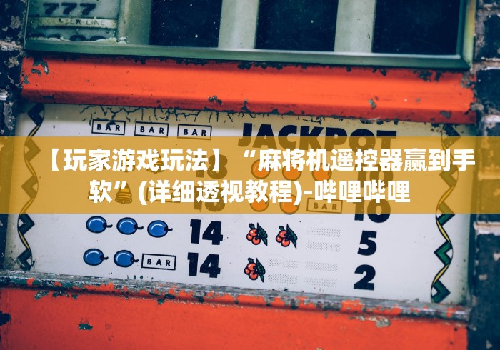 【玩家游戏玩法】“麻将机遥控器赢到手软”(详细透视教程)-哔哩哔哩