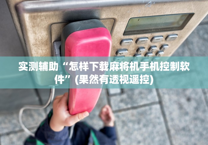 实测辅助“怎样下载麻将机手机控制软件”(果然有透视遥控) 实测辅助“怎样下载麻将机手机控制软件”(果然有透视遥控)