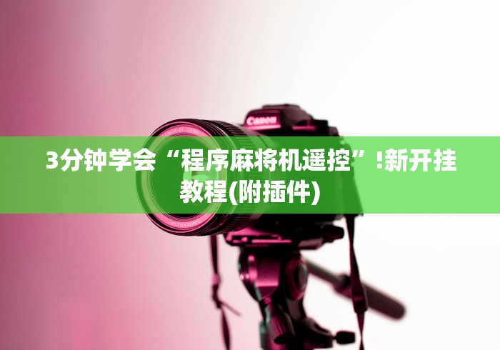 3分钟学会“程序麻将机遥控”!新开挂教程(附插件) 3分钟学会“程序麻将机遥控”!新开挂教程(附插件)