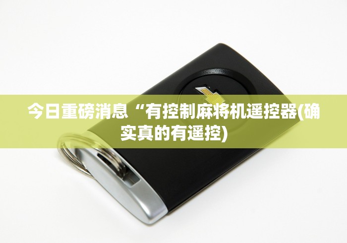 今日重磅消息“有控制麻将机遥控器(确实真的有遥控) 今日重磅消息“有控制麻将机遥控器(确实真的有遥控)