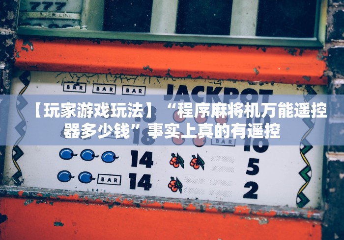 【玩家游戏玩法】“程序麻将机万能遥控器多少钱”事实上真的有遥控