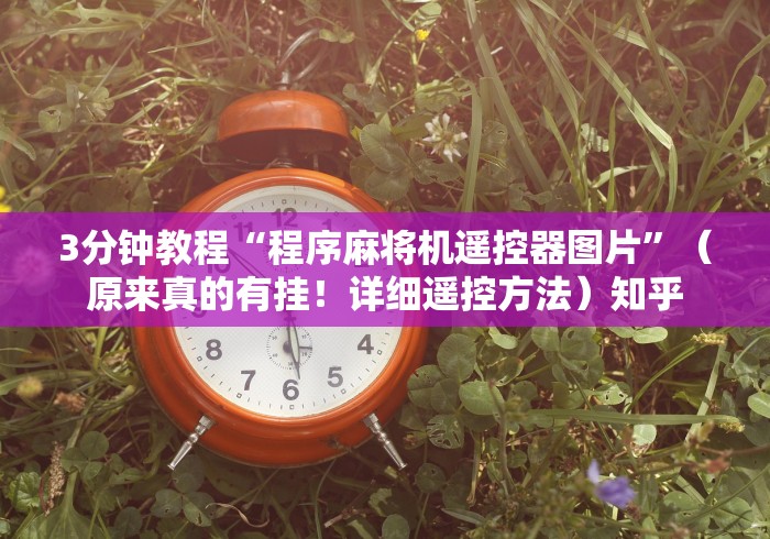 3分钟教程“程序麻将机遥控器图片”(原来真的有挂!详细遥控方法)知乎 3分钟教程“程序麻将机遥控器图片”(原来真的有挂!详细遥控方法)知乎