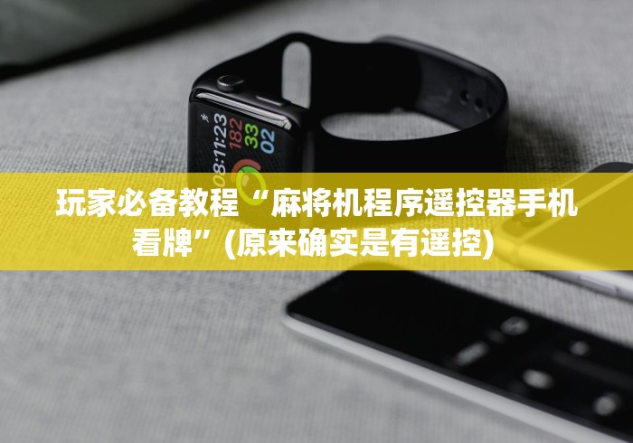 玩家必备教程“麻将机程序遥控器手机看牌”(原来确实是有遥控) 