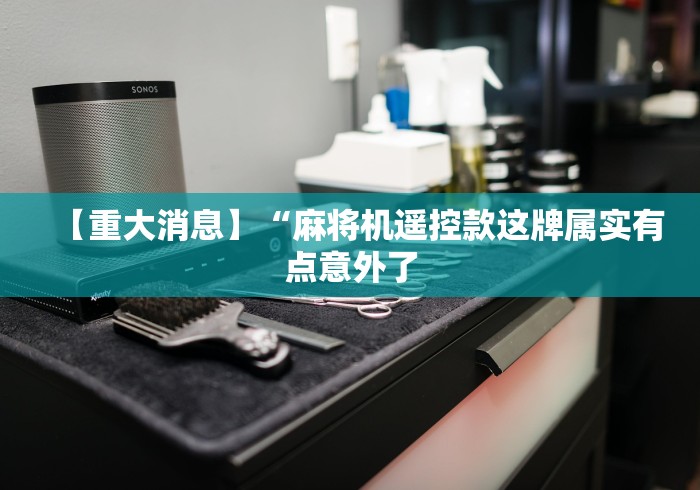 【重大消息】“麻将机遥控款这牌属实有点意外了 【重大消息】“麻将机遥控款这牌属实有点意外了