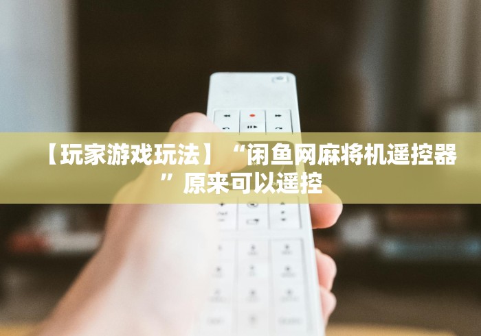 【玩家游戏玩法】“闲鱼网麻将机遥控器”原来可以遥控