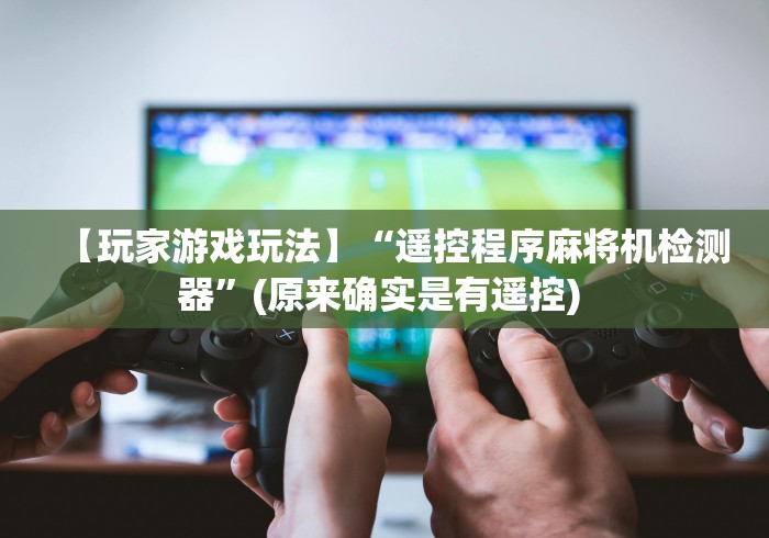 【玩家游戏玩法】“遥控程序麻将机检测器”(原来确实是有遥控) 