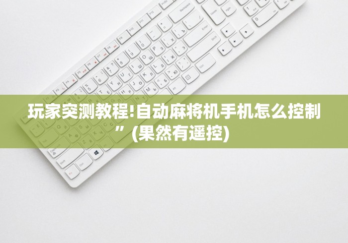 玩家突测教程!自动麻将机手机怎么控制”(果然有遥控) 玩家突测教程!自动麻将机手机怎么控制”(果然有遥控)