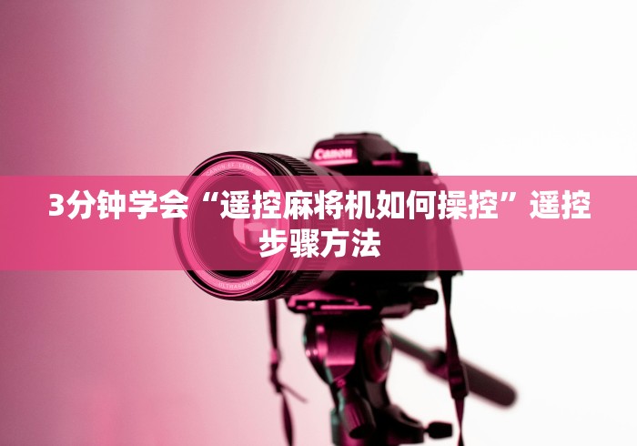 3分钟学会“遥控麻将机如何操控”遥控步骤方法
